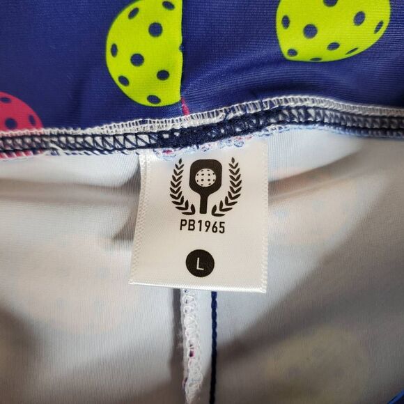 PB1965 Pickleball Skort Tropical Multicolor Palm Leaf and Ball Print Size Large - Picture 7 of 11